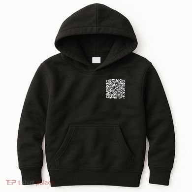 Scan Me QR Code Peace Love F*ck Off Funny Kids Hoodie