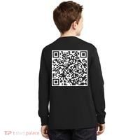 Scan Me QR Code Peace Love F*ck Off Funny Kids Long Sleeve Shirt thumb 1