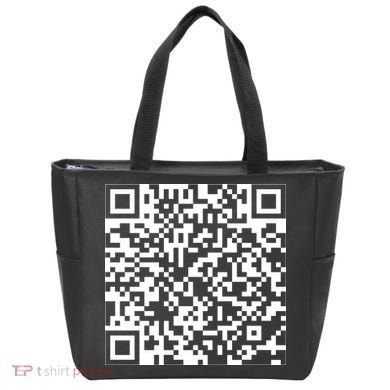Scan Me QR Code Peace Love F*ck Off Funny Tote Bag