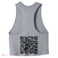 Scan Me QR Code F*ck Off Women's Racerback Cropped Tank thumb 1