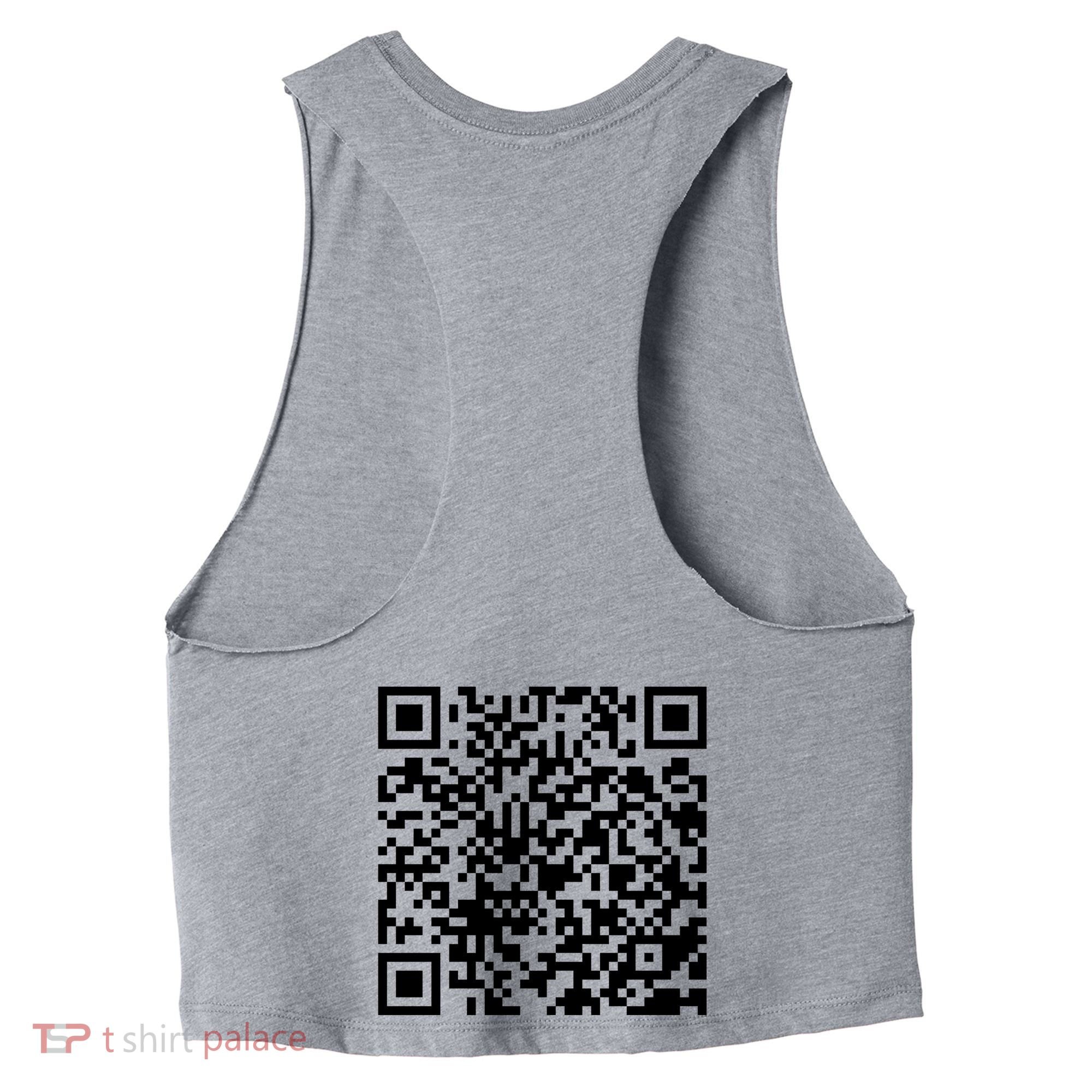 Scan Me QR Code F*ck Off Women's Racerback Cropped Tank
