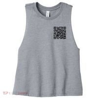 Scan Me QR Code F*ck Off Women's Racerback Cropped Tank thumb 0