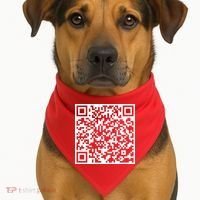 Scan Me QR Code F*ck Off USA-Made Doggie Bandana thumb 3