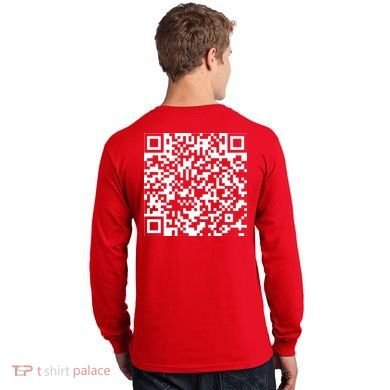 Scan Me QR Code F*ck Off Long Sleeve Shirt back