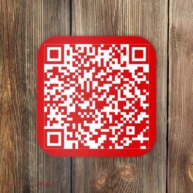 Scan Me QR Code F*ck Off Coaster