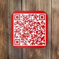 Scan Me QR Code F*ck Off Coaster thumb 0