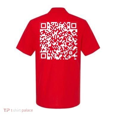 Scan Me QR Code F*ck Off Polo back
