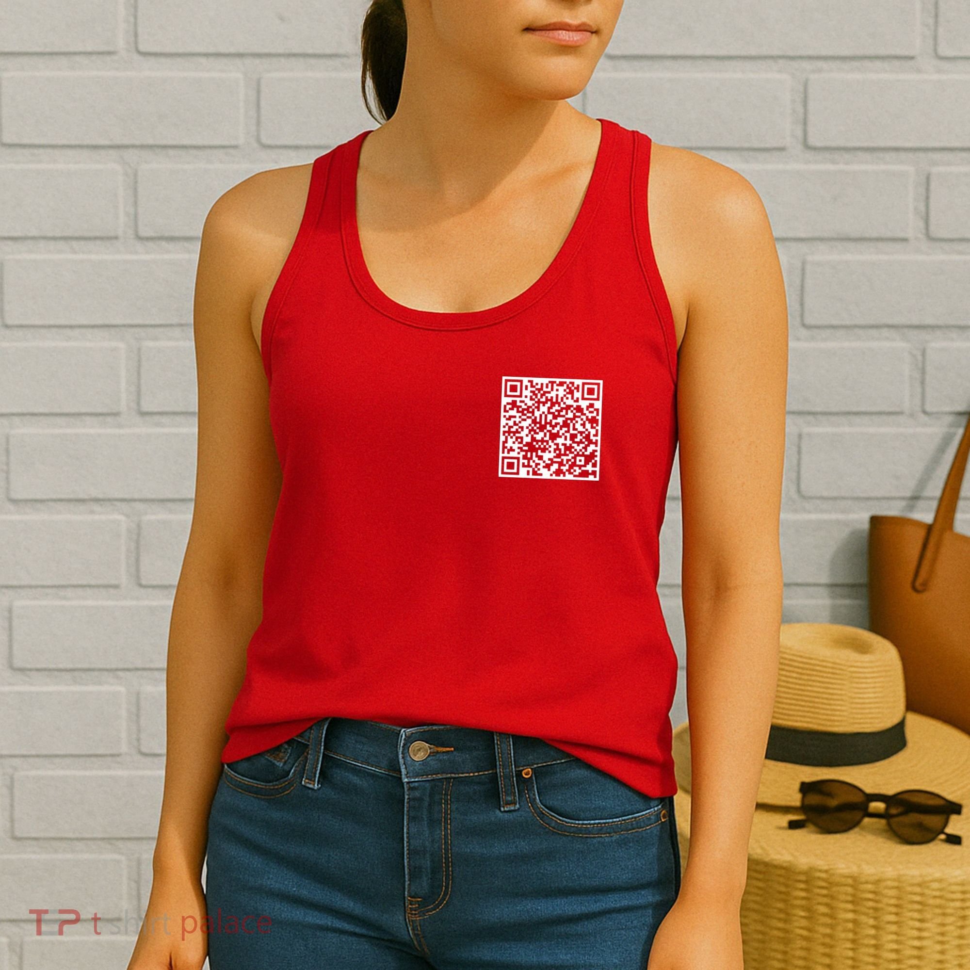Scan Me QR Code F*ck Off Women's Tank Top