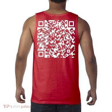 Scan Me QR Code F*ck Off Tank Top back
