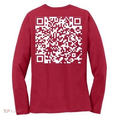 Scan Me QR Code F*ck Off Women's Long Sleeve Shirt back