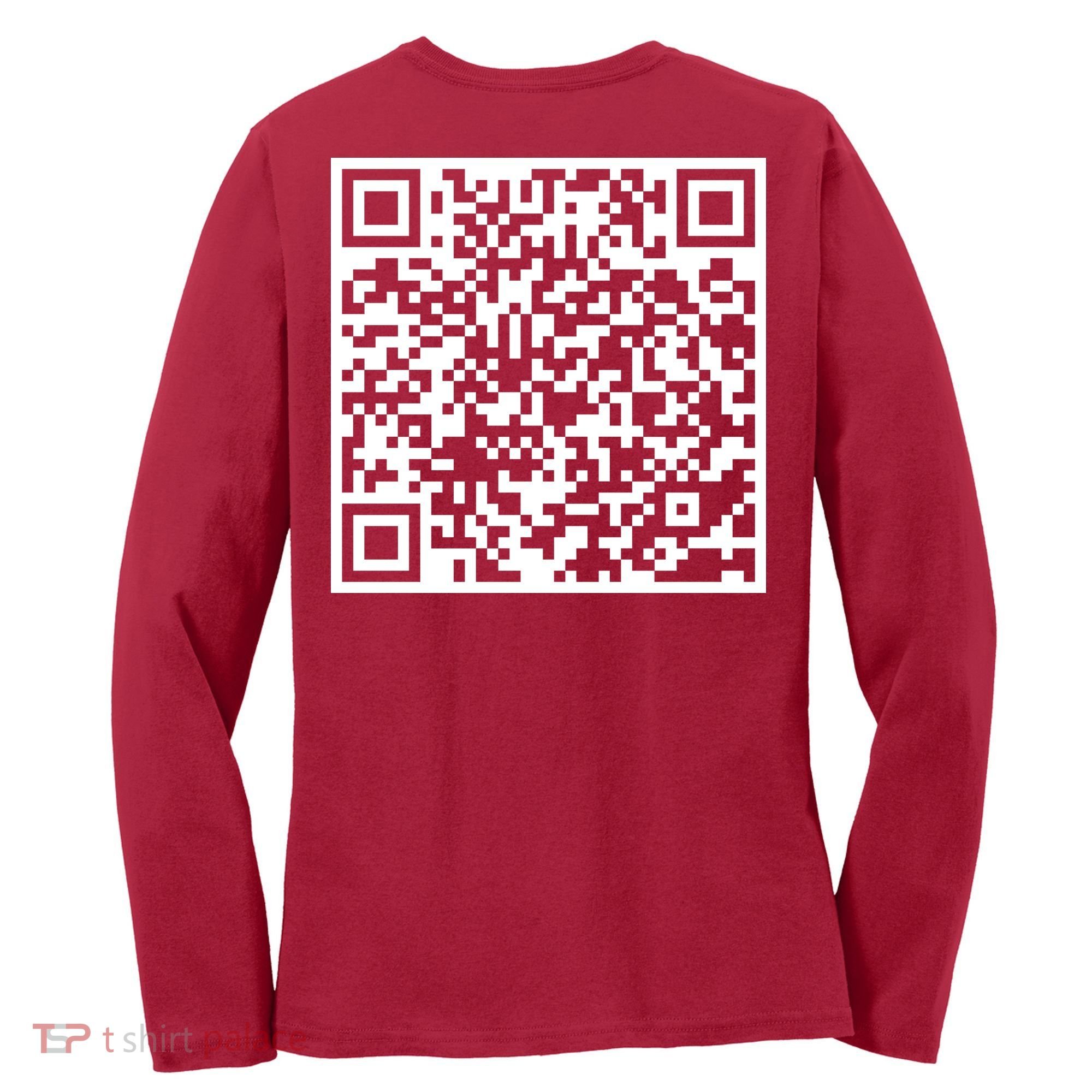 Scan Me QR Code F*ck Off Women's Long Sleeve Shirt