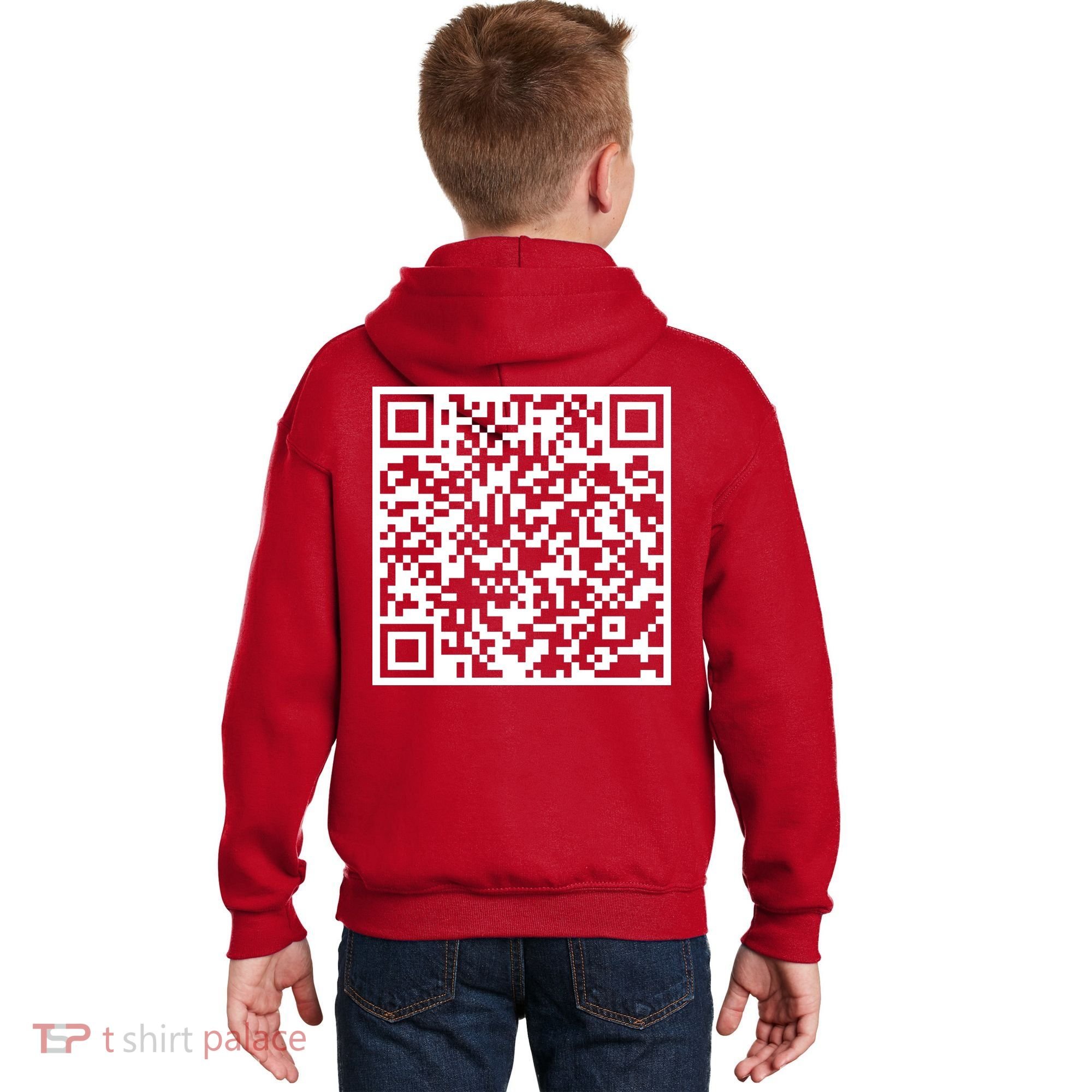 Scan Me QR Code F*ck Off Kids Hoodie
