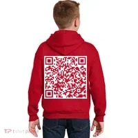 Scan Me QR Code F*ck Off Kids Hoodie thumb 1