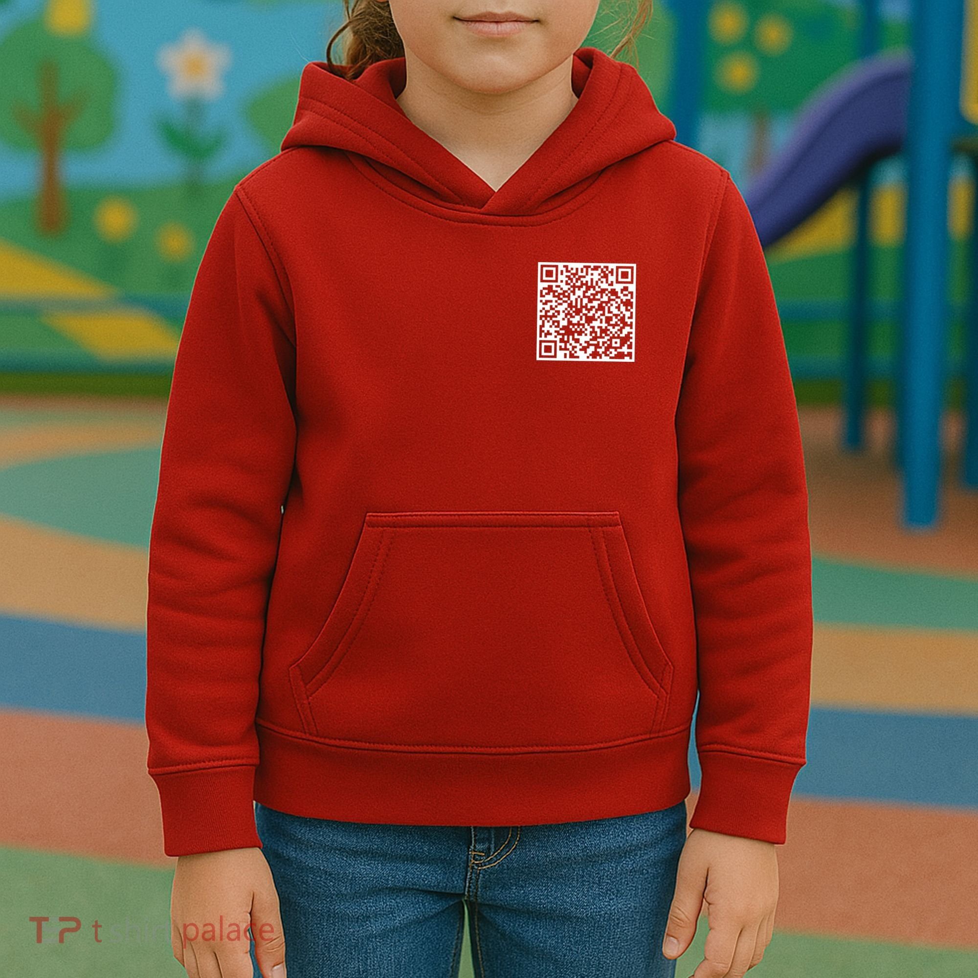 Scan Me QR Code F*ck Off Kids Hoodie