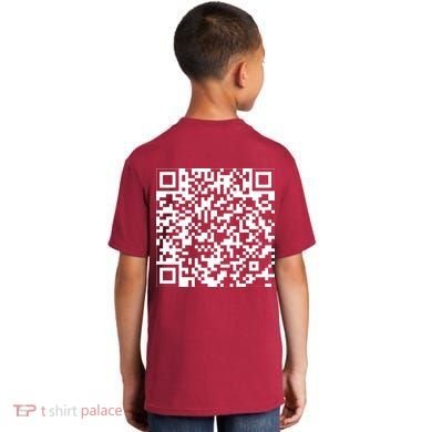 Scan Me QR Code F*ck Off Kids T-Shirt back