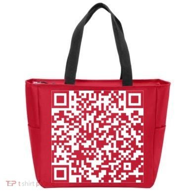 Scan Me QR Code F*ck Off Tote Bag back