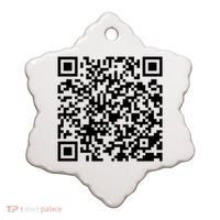 Scan Me QR Code F*ck Off Ceramic Ornament thumb 1