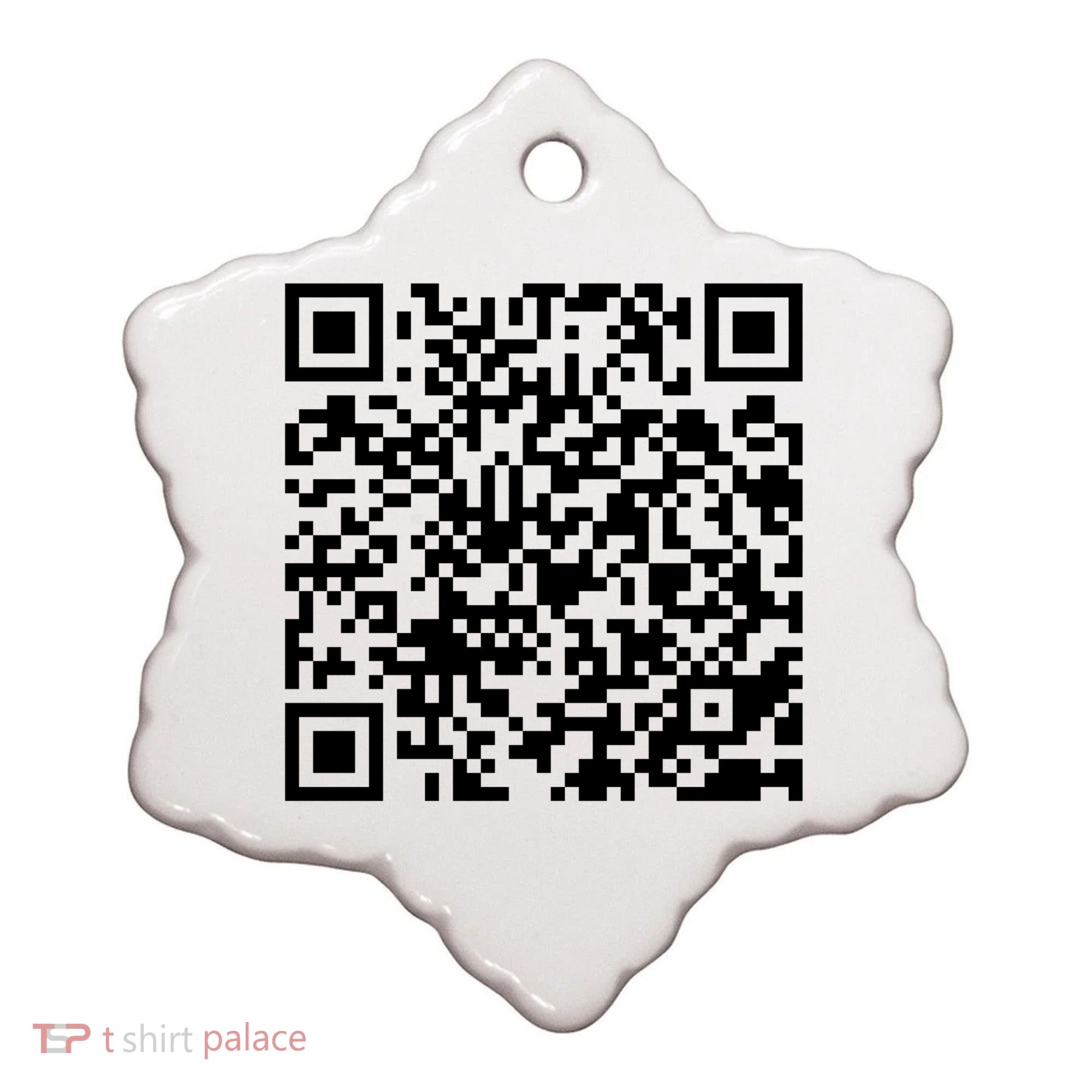 Scan Me QR Code F*ck Off Ceramic Ornament