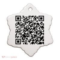 Scan Me QR Code F*ck Off Ceramic Ornament thumb 0