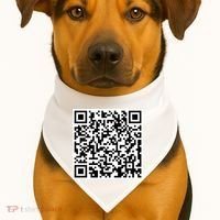 Scan Me QR Code Show Your Tits USA-Made Doggie Bandana thumb 3