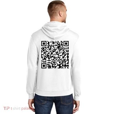 Scan Me QR Code Show Your Tits Hoodie back