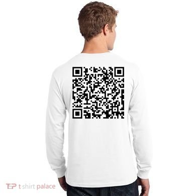 Scan Me QR Code Show Your Tits Long Sleeve Shirt back