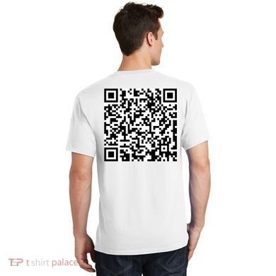 Scan Me QR Code Show Your Tits T-Shirt back