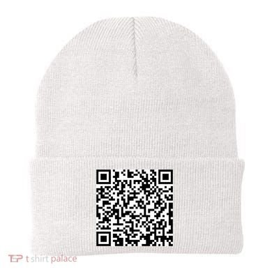 Scan Me QR Code Show Your Tits Beanie back