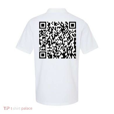 Scan Me QR Code Show Your Tits Polo back