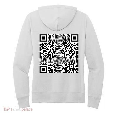 Scan Me QR Code Show Your Tits Women's Hoodie back