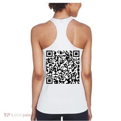 Scan Me QR Code Show Your Tits Women's Tank Top back