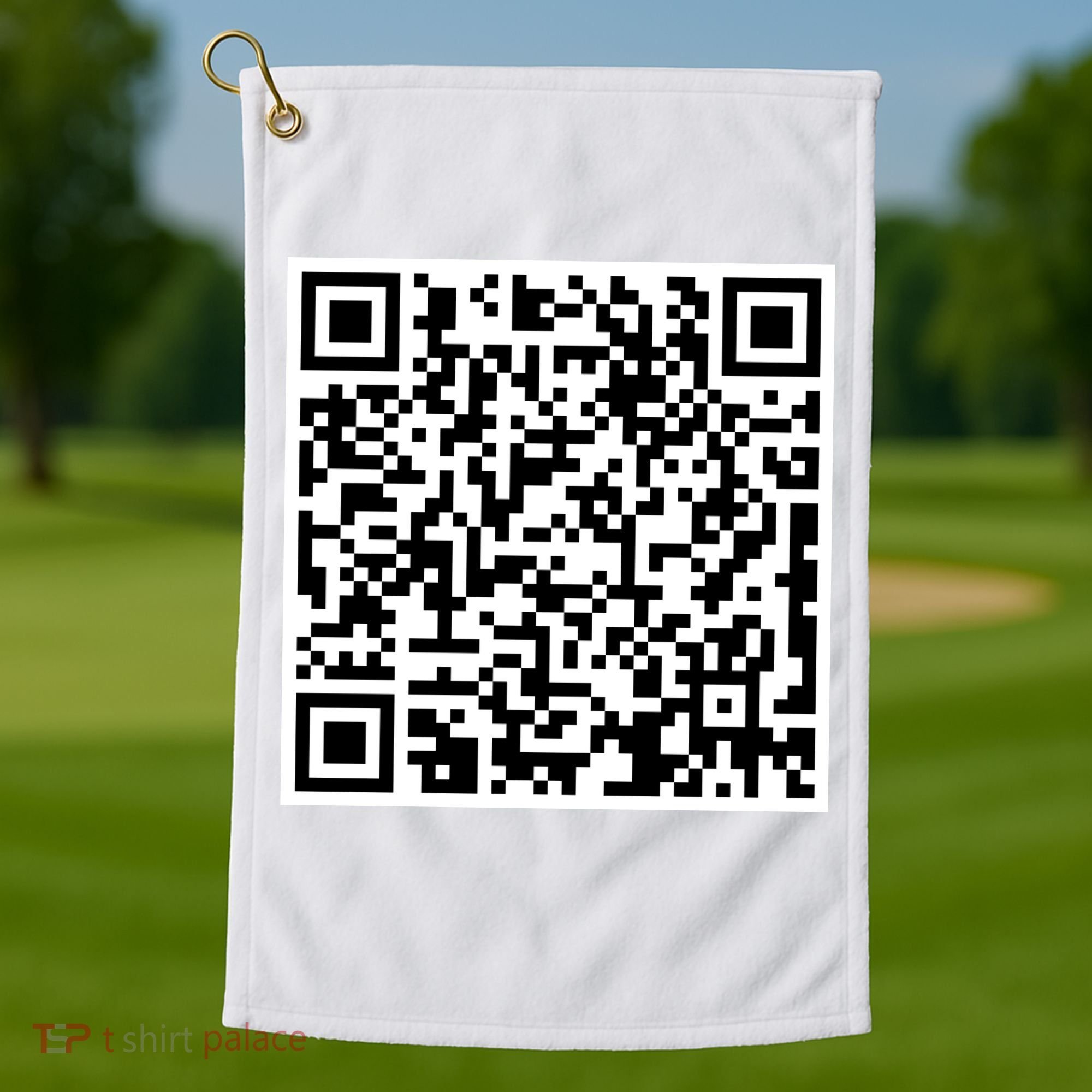Scan Me QR Code Show Your Tits Golf Towel