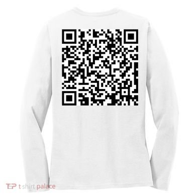 Scan Me QR Code Show Your Tits Women's Long Sleeve Shirt back