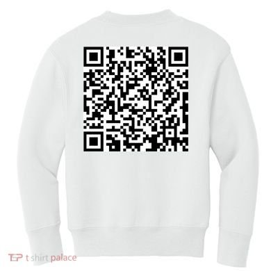 Scan Me QR Code Show Your Tits Kids Sweatshirt back