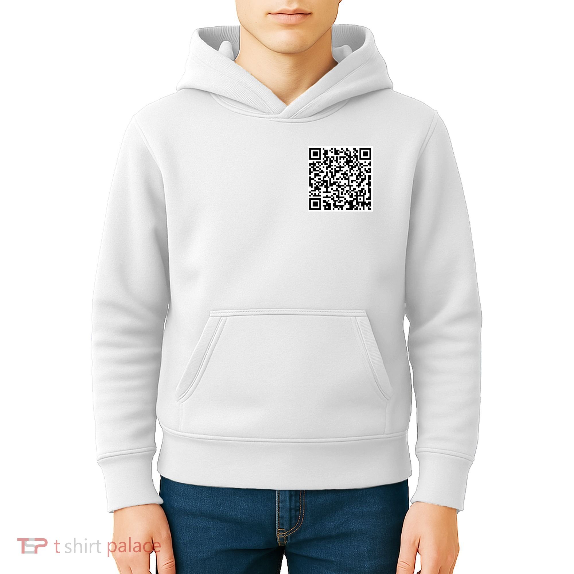 Scan Me QR Code Show Your Tits Kids Hoodie
