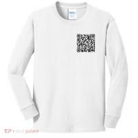 Scan Me QR Code Show Your Tits Kids Long Sleeve Shirt thumb 0