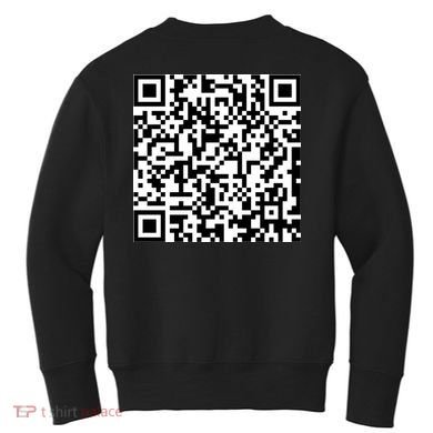 Scan Me QE Code Be The Faith Kids Sweatshirt back