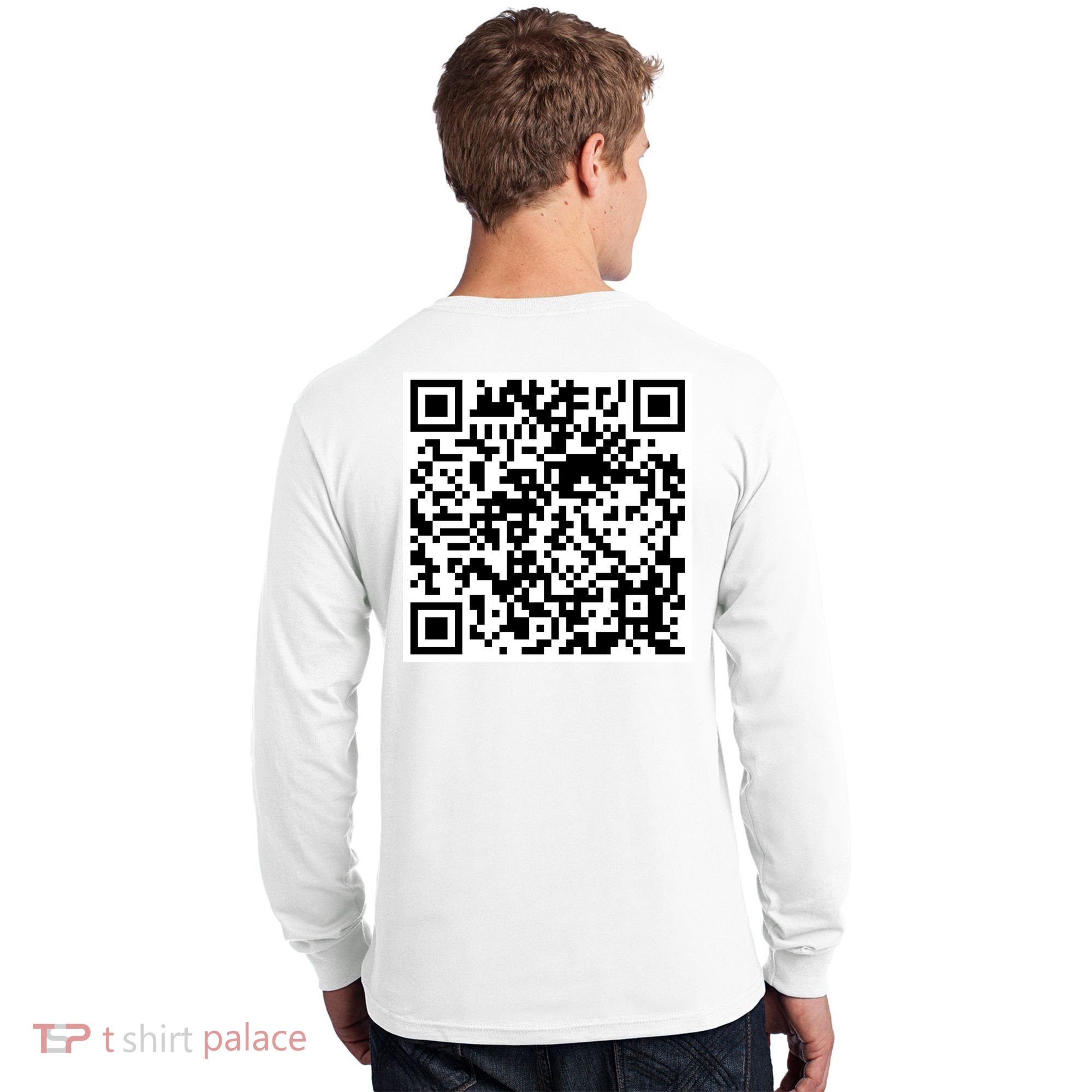 Scan Me QR Code Jesus Loves You Funny Christian  Long Sleeve Shirt