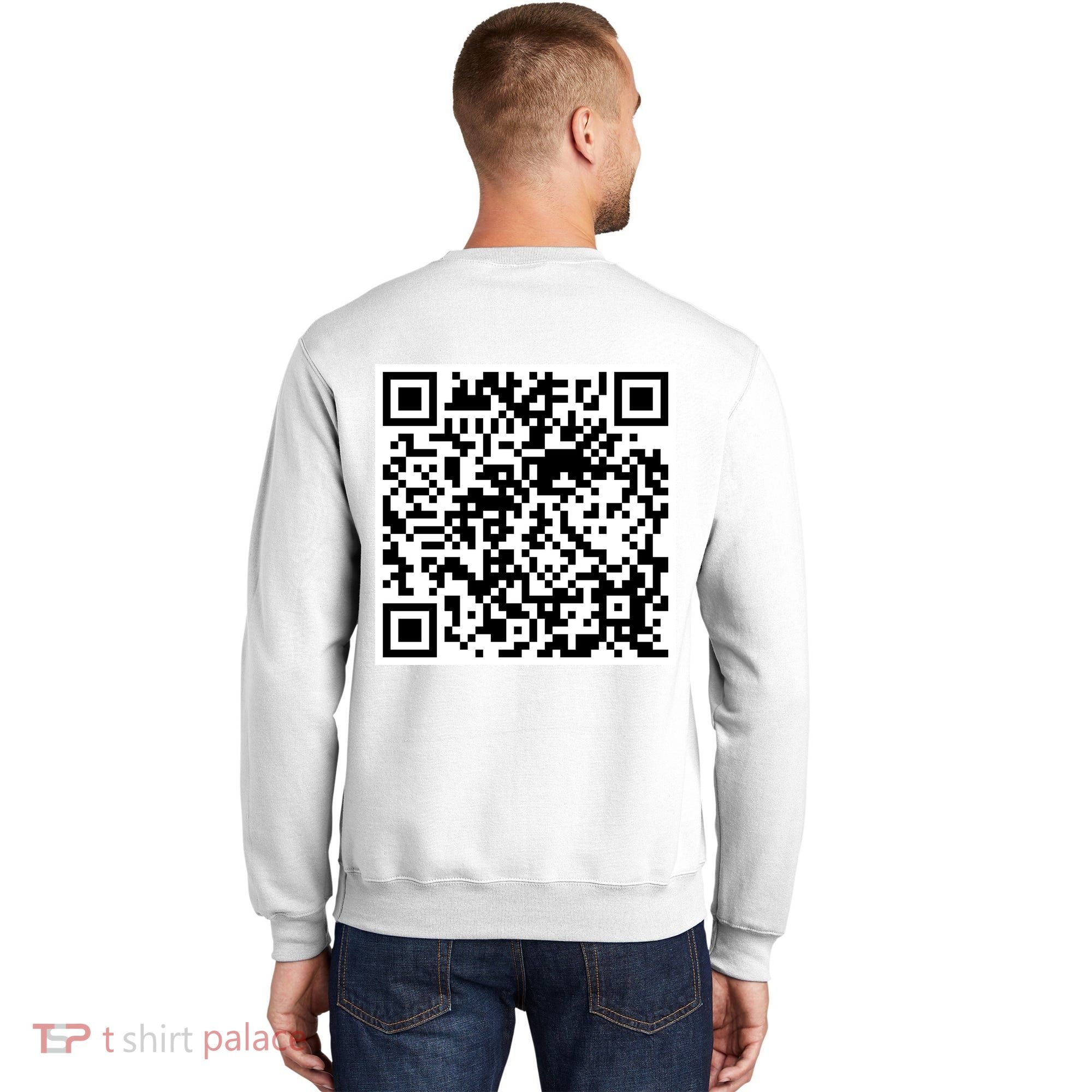 Scan Me QR Code Jesus Loves You Funny Christian  Sweatshirt