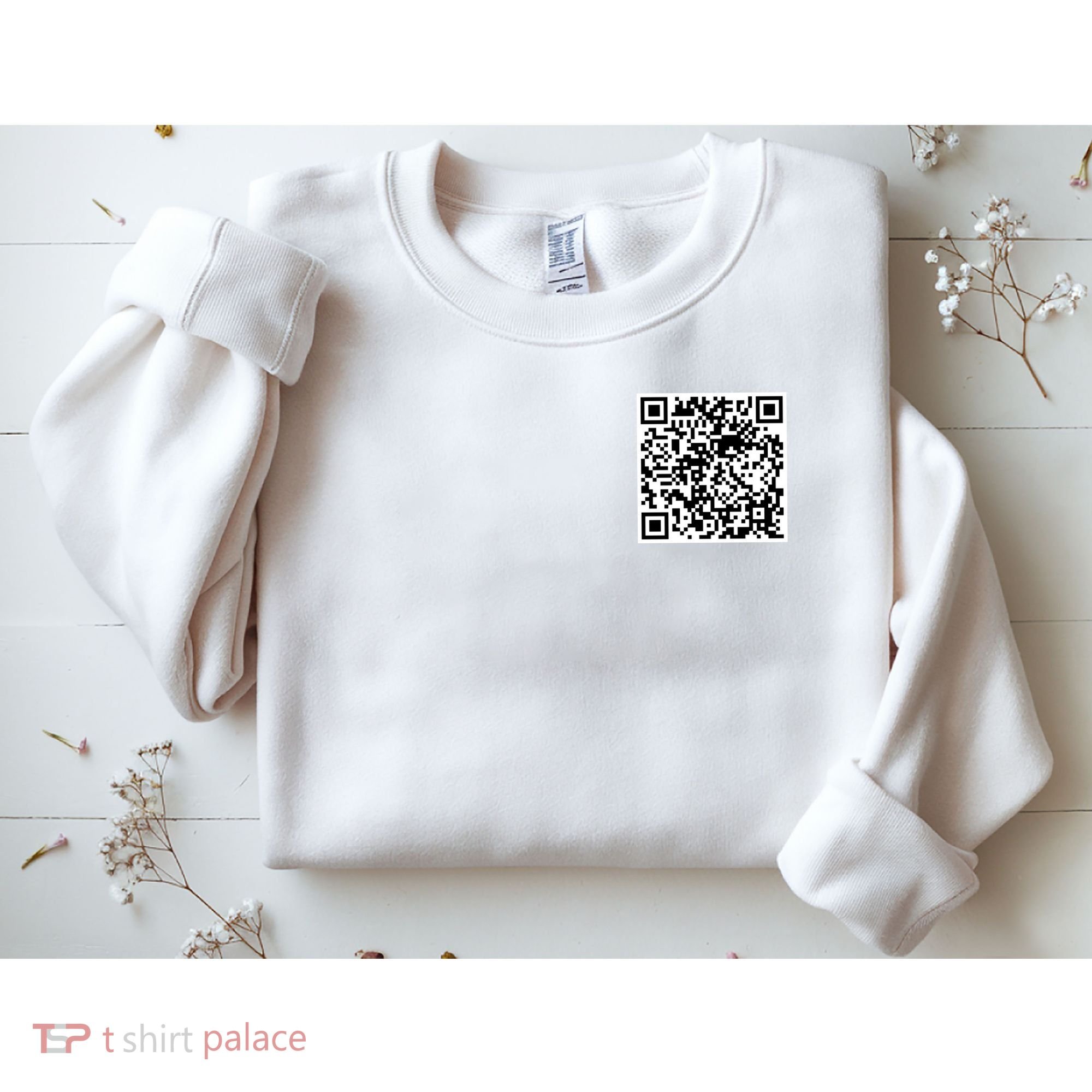 Scan Me QR Code Jesus Loves You Funny Christian  Sweatshirt