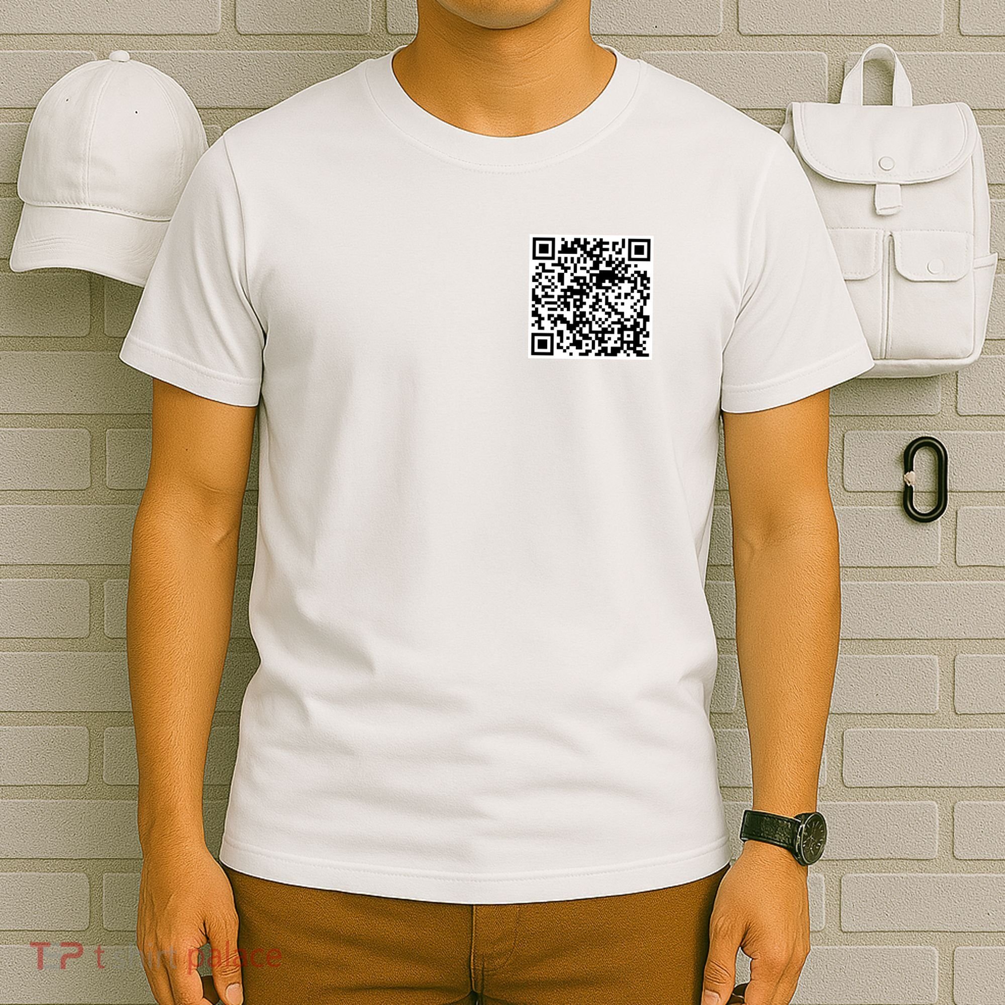 Scan Me QR Code Jesus Loves You Funny Christian  T-Shirt