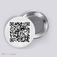Scan Me QR Code Jesus Loves You Funny Christian  Button thumb 0