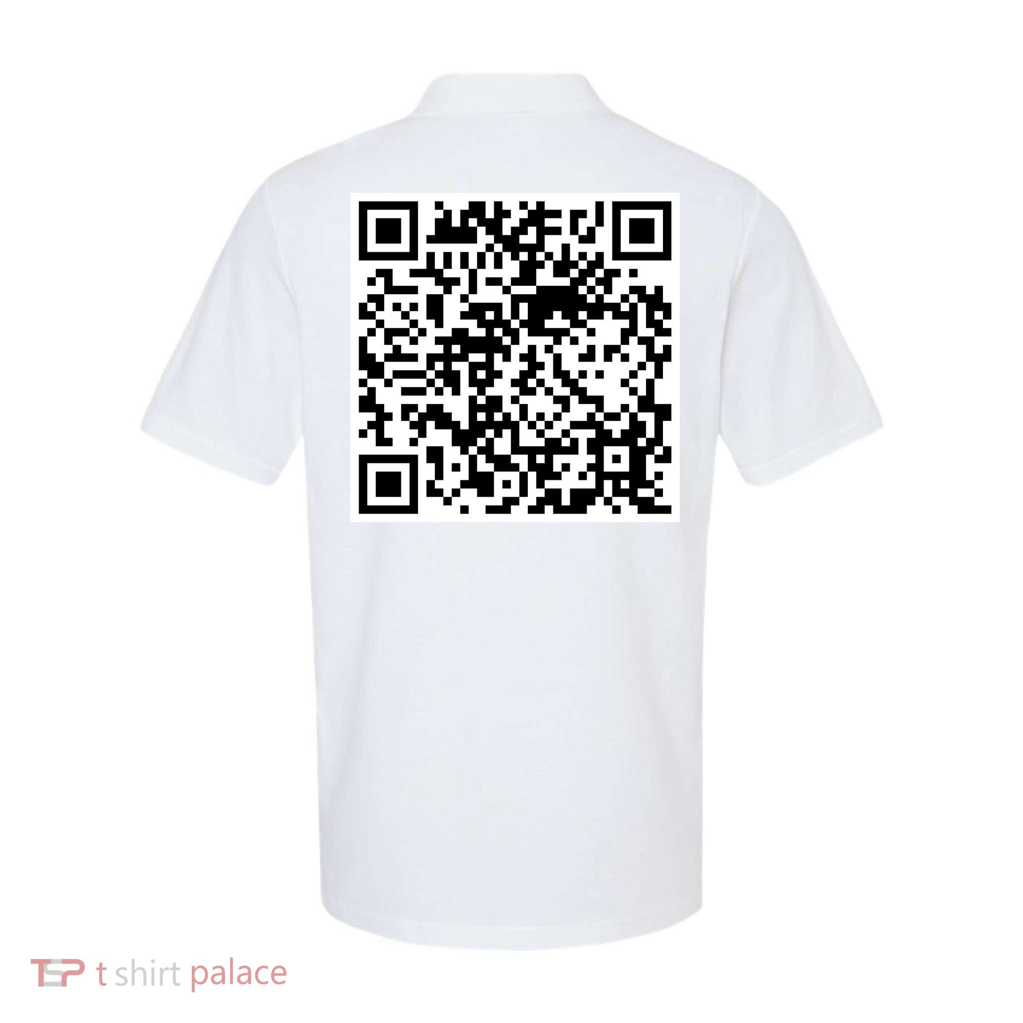 Scan Me QR Code Jesus Loves You Funny Christian  Polo
