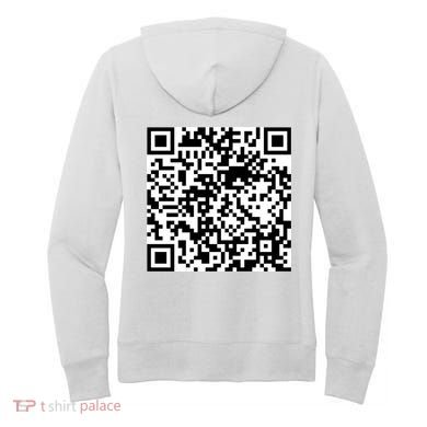 Scan Me QR Code Jesus Loves You Funny Christian  Women's Hoodie back