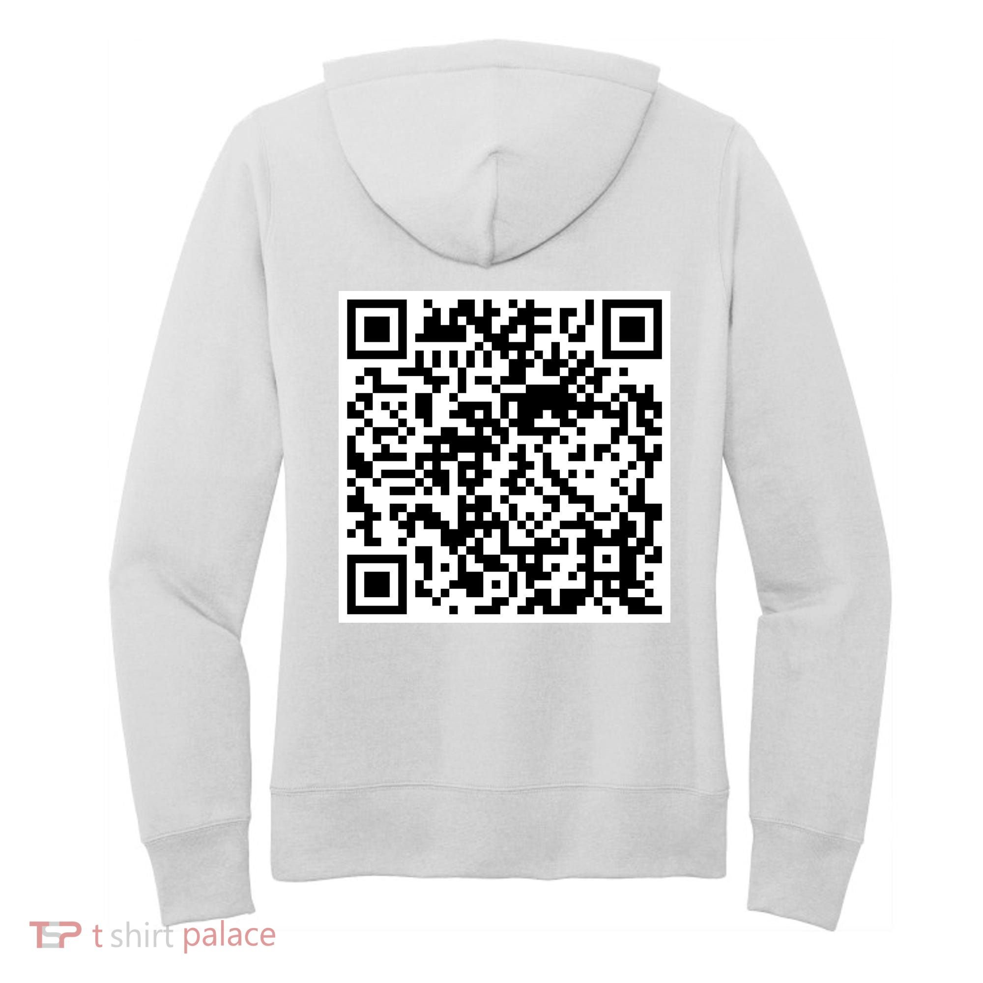 Scan Me QR Code Jesus Loves You Funny Christian  Women's Hoodie