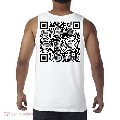 Scan Me QR Code Jesus Loves You Funny Christian  Tank Top back