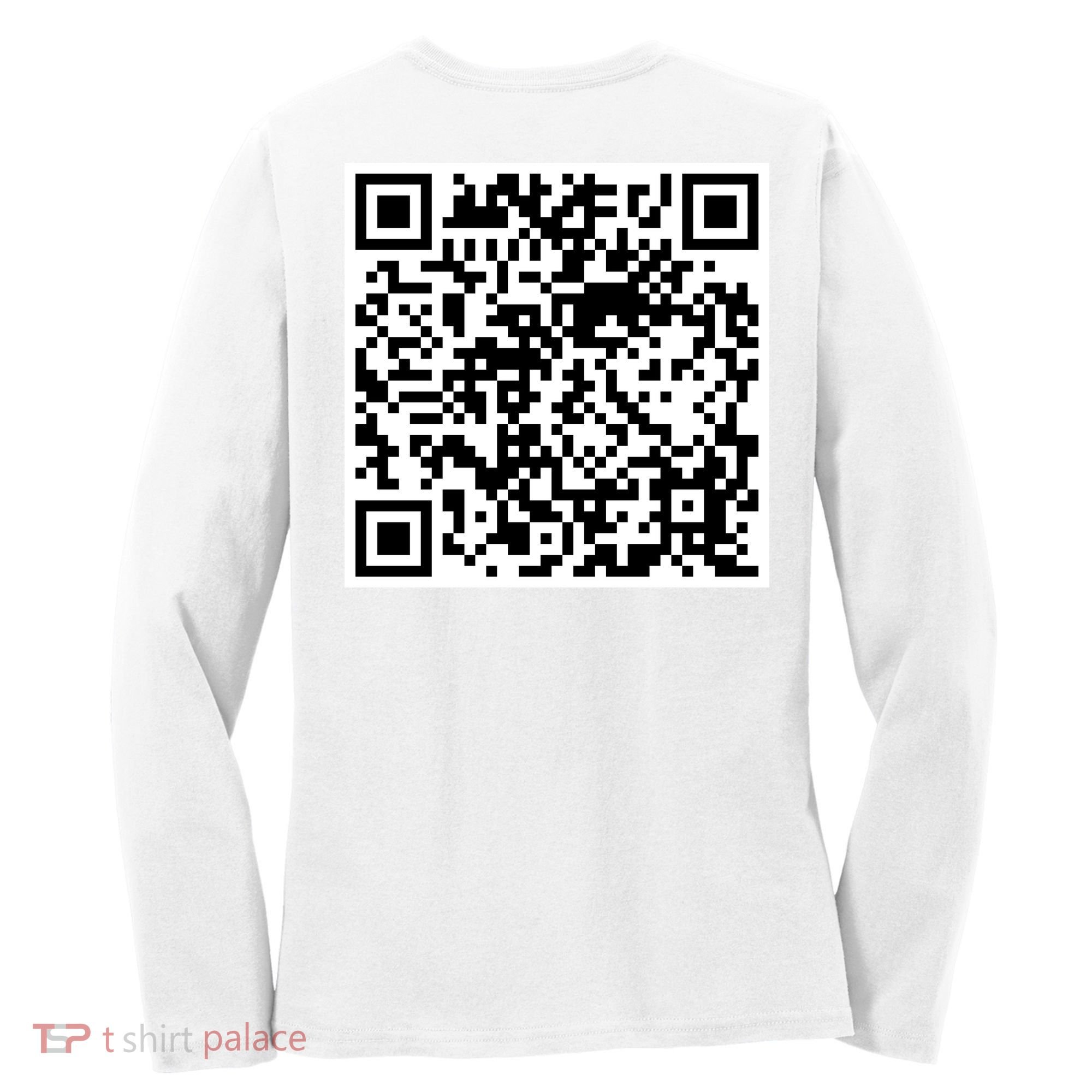 Scan Me QR Code Jesus Loves You Funny Christian  Women's Long Sleeve Shirt