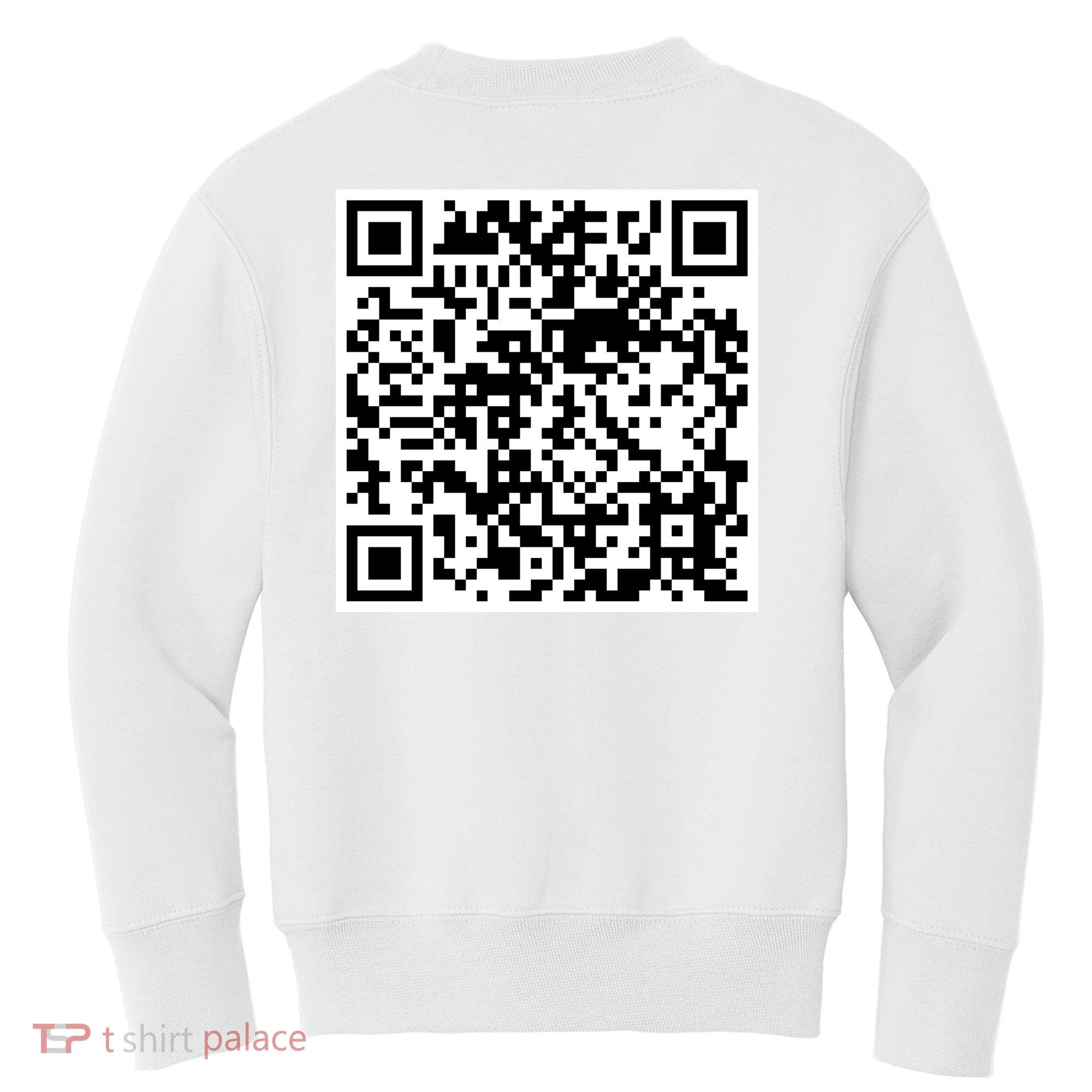 Scan Me QR Code Jesus Loves You Funny Christian  Kids Sweatshirt