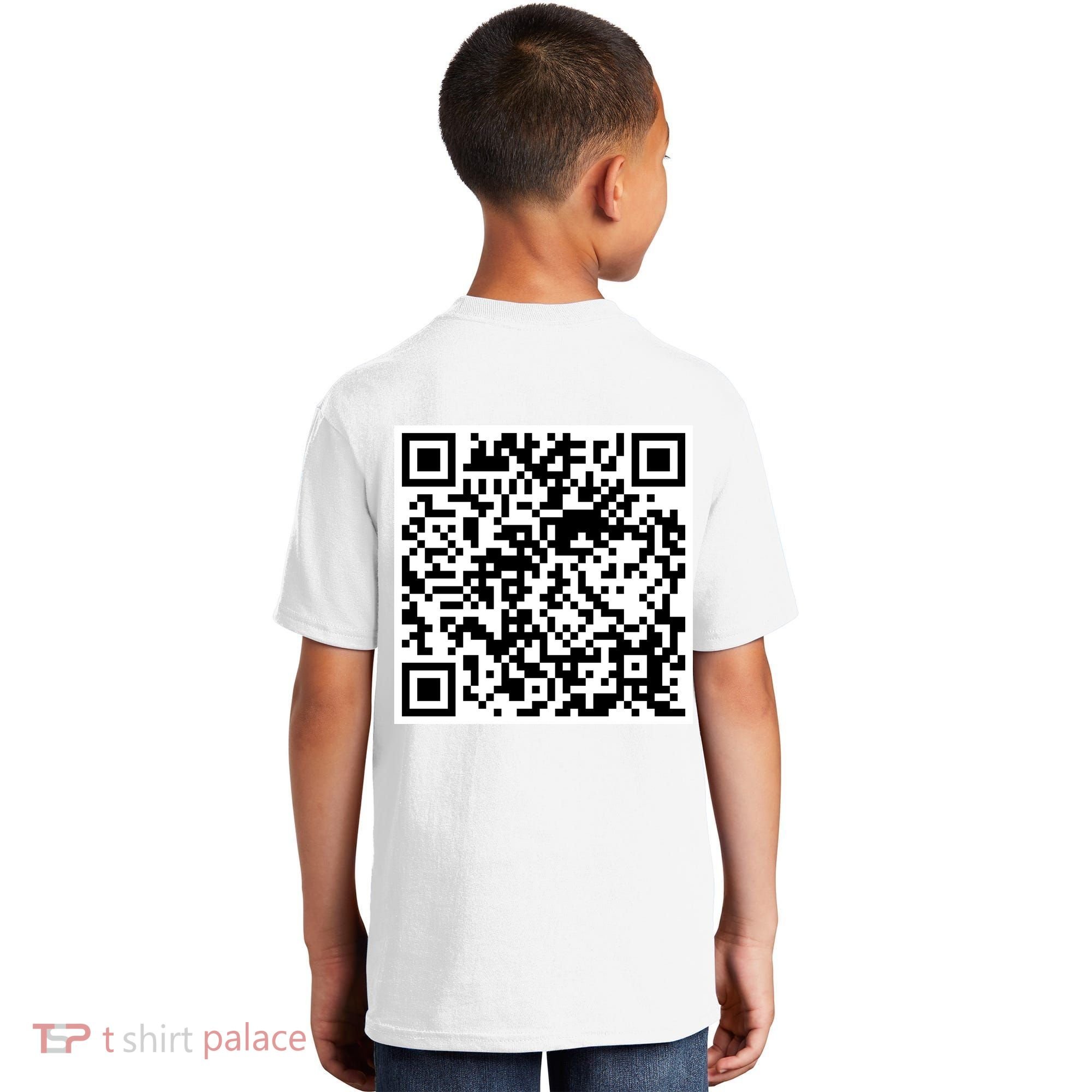 Scan Me QR Code Jesus Loves You Funny Christian  Kids T-Shirt
