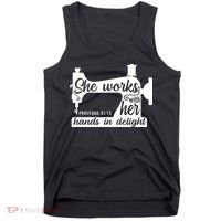 Sewing Machine Quilting Crocheting Faith Jesus God Bible Tank Top thumb 0